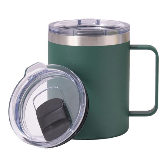 Кофейная кружка с крышкой-ручкой, 12 унций, термокружка из нержавеющей стали, настенный термостакан для путешествий