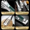 Practical Non-stick Serving Food Lightweight Stainless Steel Food Tongs for Outdoor BBQ Clip
