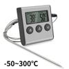 Digital Remote Wireless Food Kitchen Oven Thermometer Probe For BBQ Grill Oven Meat Timer Temperature Manually Set