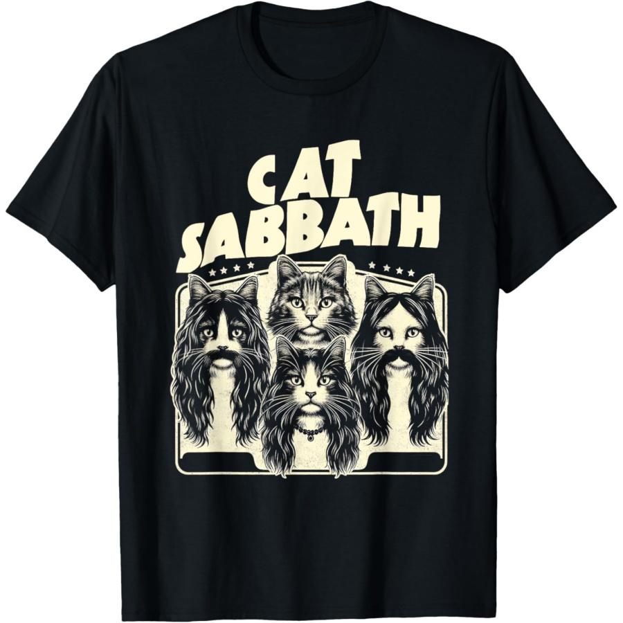 Кошачья Шабаш Смешная Кошачья Футболка(1)