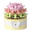 Potted Building Block Succulent Simulation Cactus Sunflower Micro Particle Building Block Toy Desktop Decoration Birthday Toy