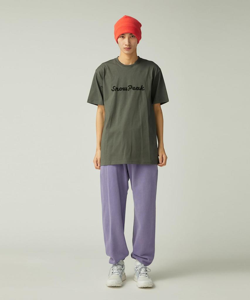 Snow Peak Typography Short and XXL T-Shirt TS-25AU003, Sleeve, Men's Women's, Gray,