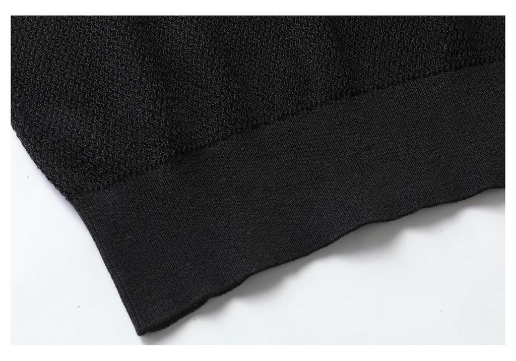 Мужская летняя ретро вязаная футболка-henley GOPUDO - Дышащий однотонный топ с коротким рукавом