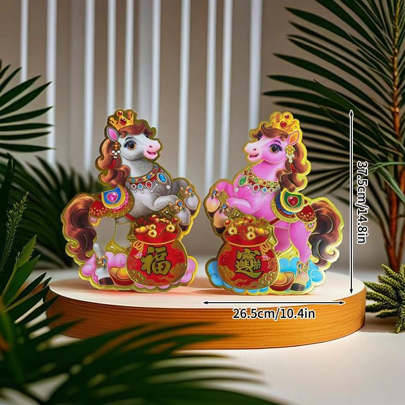 Chinese New Year  Horse Window Sticker Spring Festival Couplets Happy New Year Decoraitons  Year Of The Horse Decor