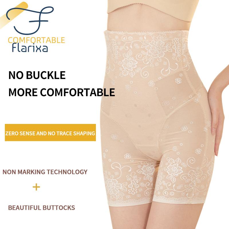 Flarixa Трусики с высокой талией на плоской подошве для коррекции живота, женские корректирующие брюки размера плюс, утягивающее нижнее белье, шорты-боксеры под юбкой