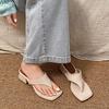 Internet Celebrity Explosion Retro Thick Heel Flip-flops Women's Summer Wear 2025 New with Skirt Black Cool Slippers