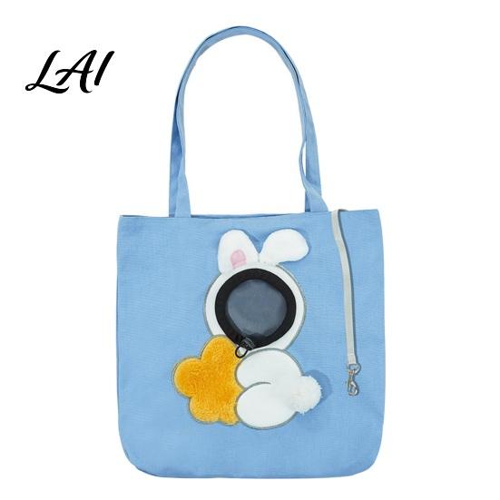 Soft Canvas Pet Carrier for Small Cats Portable Cat Bag Fabric Shoulder Bag with Peek Window Safety Animal Buckle Cute Design Tote Dogs