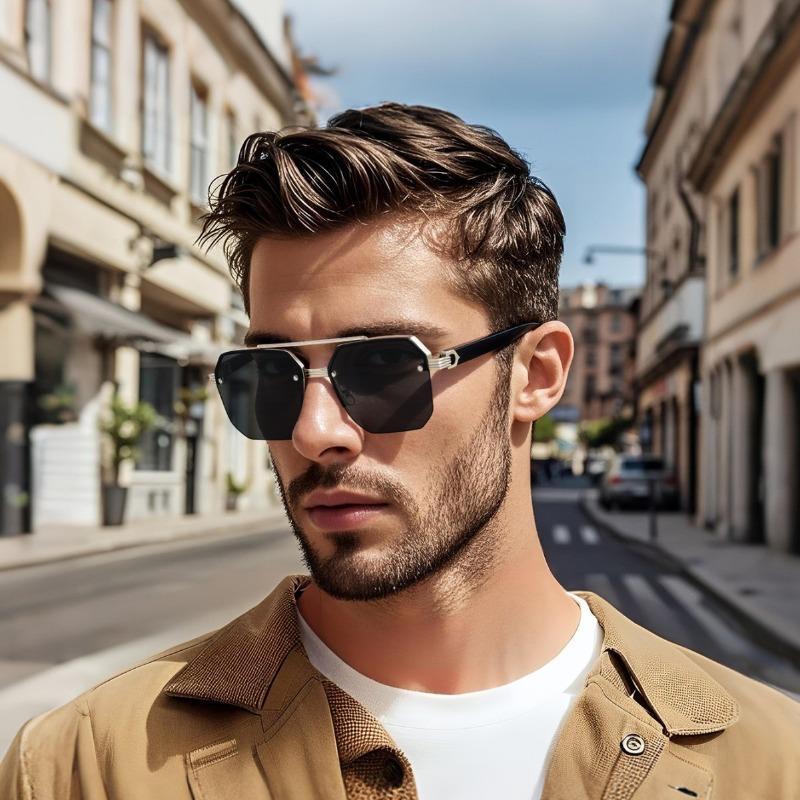 Fashion Half Frame Sunglasses For Men Women Punk Sunglasses Travel Driving Uv Resistant Sunglasses Trendy Goggles Shades Uv400
