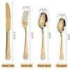 Gold Cutlery Set Vintage Tableware Set Stainless Steel Flatware Knife Fork Spoon Luxury Western Silverware Dinnerware Set