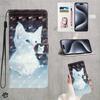 3D White Kitten Pattern PU Leather Phone Wallet Case for iPhone,Samsung,Xiaomi Redmi,Motorola,Blackview,Oppo,Huawei,Honor,Google,ZTE,Ulefone,TCL