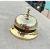Блестящий твердый латунный классический офисный звонок с традиционным художественным произведением Громкий стол