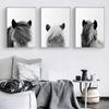 Минималистичный настенный художественный холст, постеры с исландской лошадью, черно-белые принты, деревенская живопись, современные картины для гостиной
