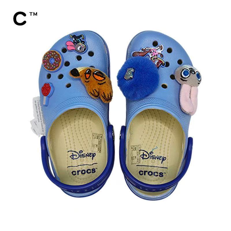 Crocs Классические детские сандалии и шлепанцы Zootopia для мальчиков и девочек