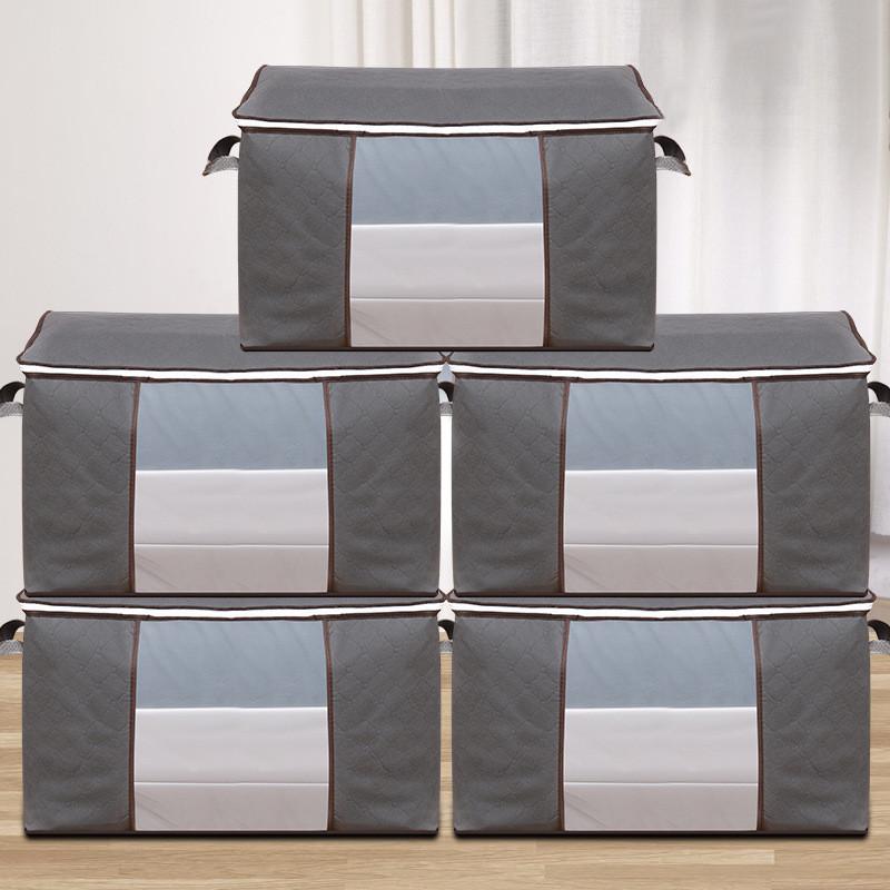 Складной органайзер для шкафа, сумки для хранения одежды, хранение одеял с прозрачным окном, усиленной ручкой и прочной молнией