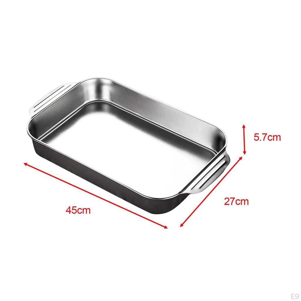 Сковорода для жарки рыбы, прямоугольная с ручками, матовая поверхность, изысканная поделка, прочная ржавчина