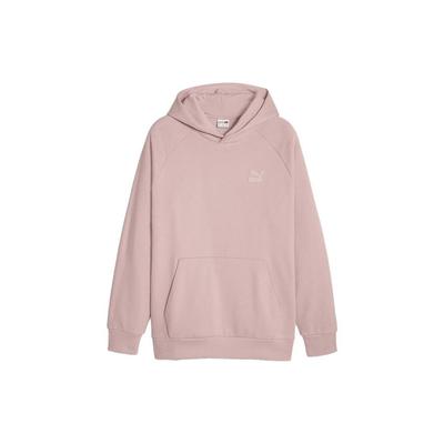 Puma Сплошной цвет, повседневная толстовка с капюшоном с заниженными плечами и длинными рукавами, топы унисекс, розовый 625301-23