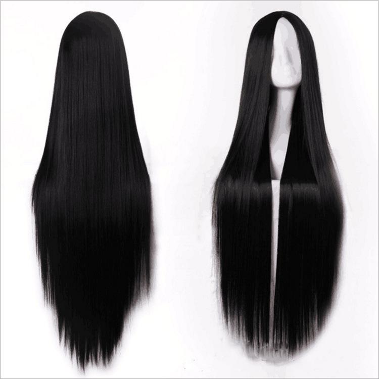 Женщины леди длинные прямые волосы полные парики косплей вечерние аниме парик