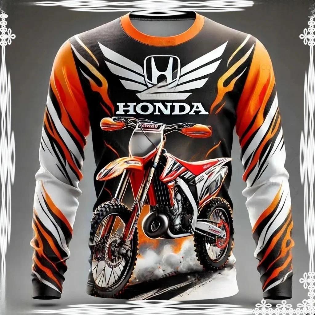 ABO2 Honda 2026 Summer New Off-Road Motorcycle Riding T-Shirt Breathable Sportswear Men and Women Riding Clothes
