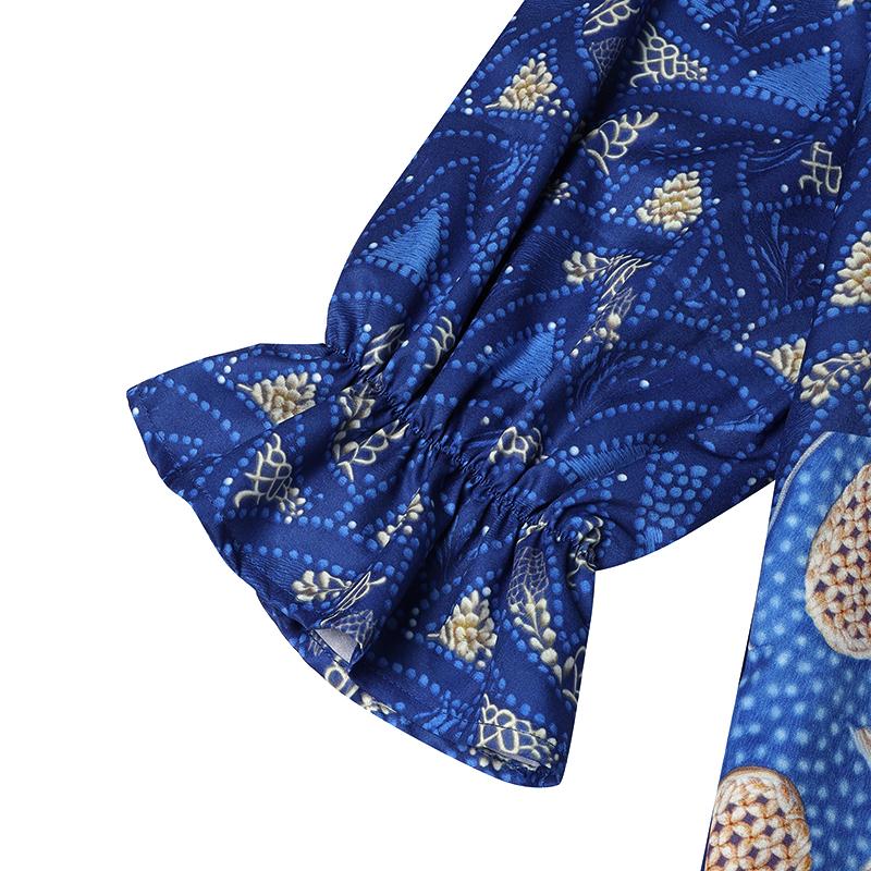 Женские платья больших размеров с круглым вырезом и коротким рукавом с принтом