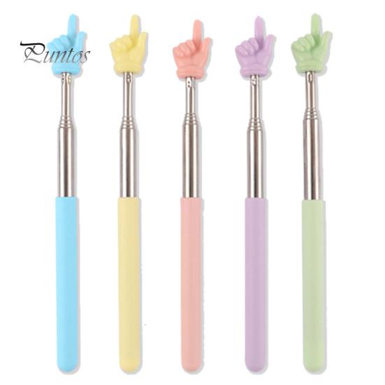 Указатель для учителя макаронного чтения с пальцами, выдвижной, регулируемой длины, указатель с матовой ручкой из нержавеющей стали