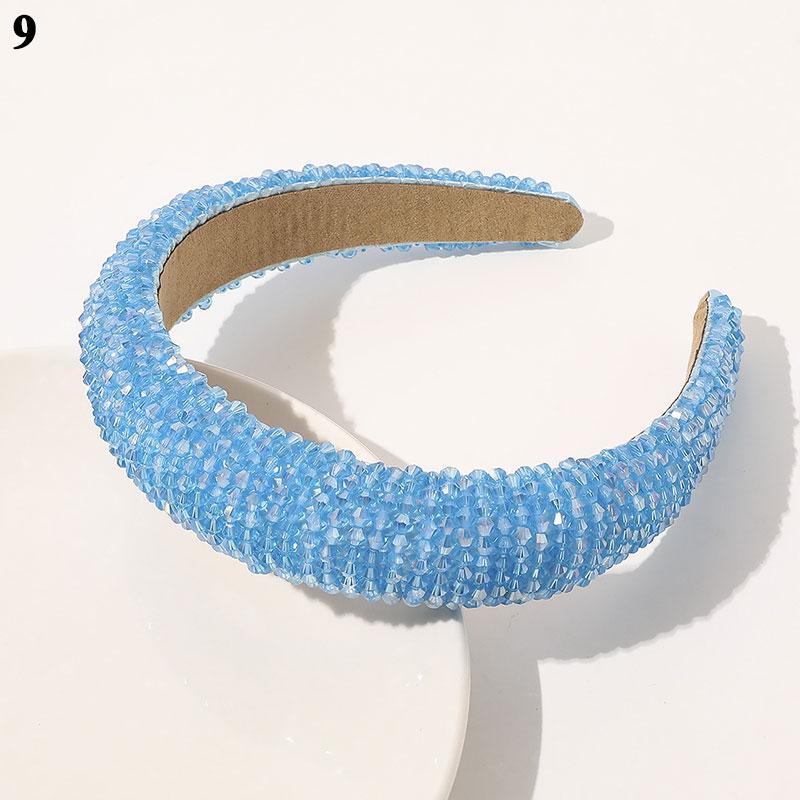 Handwoven Crystal Hair Bands From Europe And America, Women's Baroque Sponge Thickened Headband, Simple Hair Accessories