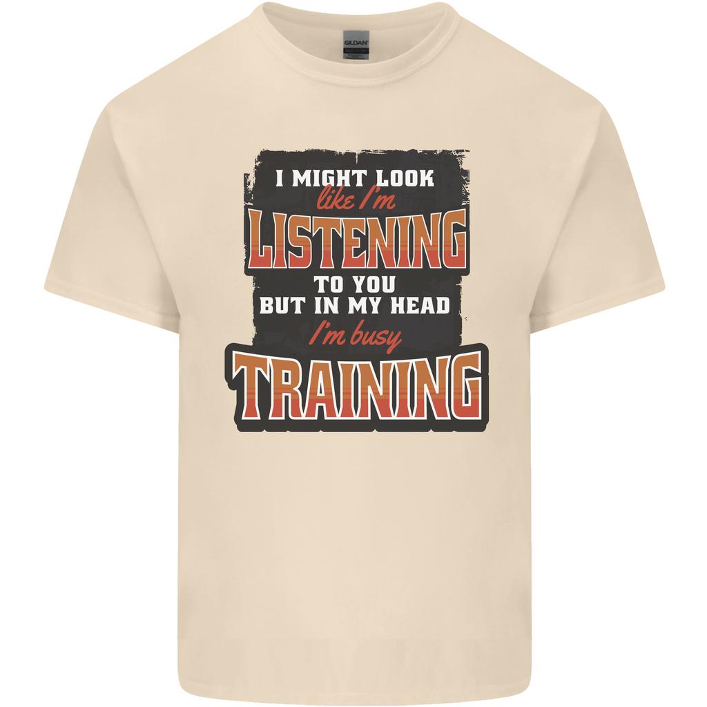 In My Head Im Busy Training Gym Bodybuilding Unisexs Light Cotton TShirt
