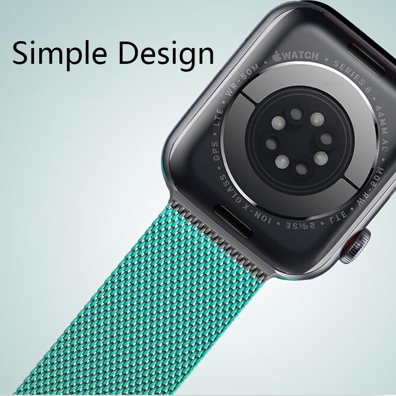 VAORLO Новый металлический ремешок Milan с магнитным градиентом цвета, браслет из нержавеющей стали для iWatch 345, 44 мм, 42 мм, 40 мм, 38 мм