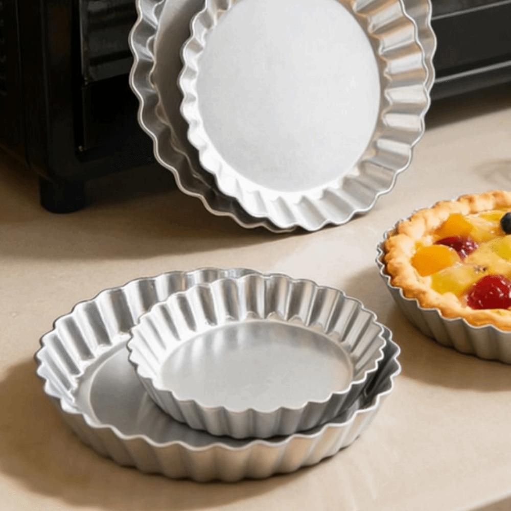 Flower Shape Egg Tart Molds Edge-patterned Pie Plate Mould Pizza Baking Pan Pastry Making