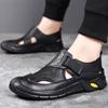 Baotou Breathable Men's Shoes New Men's Summer Men's Shoes Fashion Sandals Hollow Sports Quicksohling Leather Shoes Size 38-44