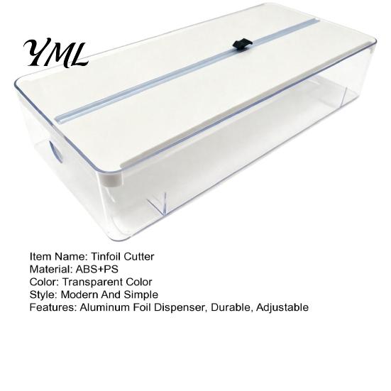 Large Capacity Storage Box Aluminum Foil Dispenser, Adjustable Modular Sliding Cut Kitchen Organizer, Non-slip Base Drawer Dividers Plastic