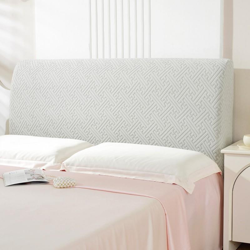 Headboard Cover Dust Protector Wooden Bed Modern Simple Style Plush Fabric Multiple Sizes Colors