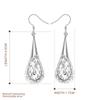 925 Sterling Silver Water Droplet/raindrop Perforated Earrings, Fashionable Wedding Jewelry