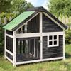 Dog House Gray 96 x 60.5 x 87 cm Solid Pine Wood