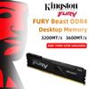 Kingston DDR4 16 ГБ 3200 МТ/с 3600 МТ/с ОЗУ 8 ГБ 32 ГБ 3200 МГц 3600 МГц FURY BEAST Настольная память Single Stick RAM UDIMM DDR4 Dimm Игровая память для ПК