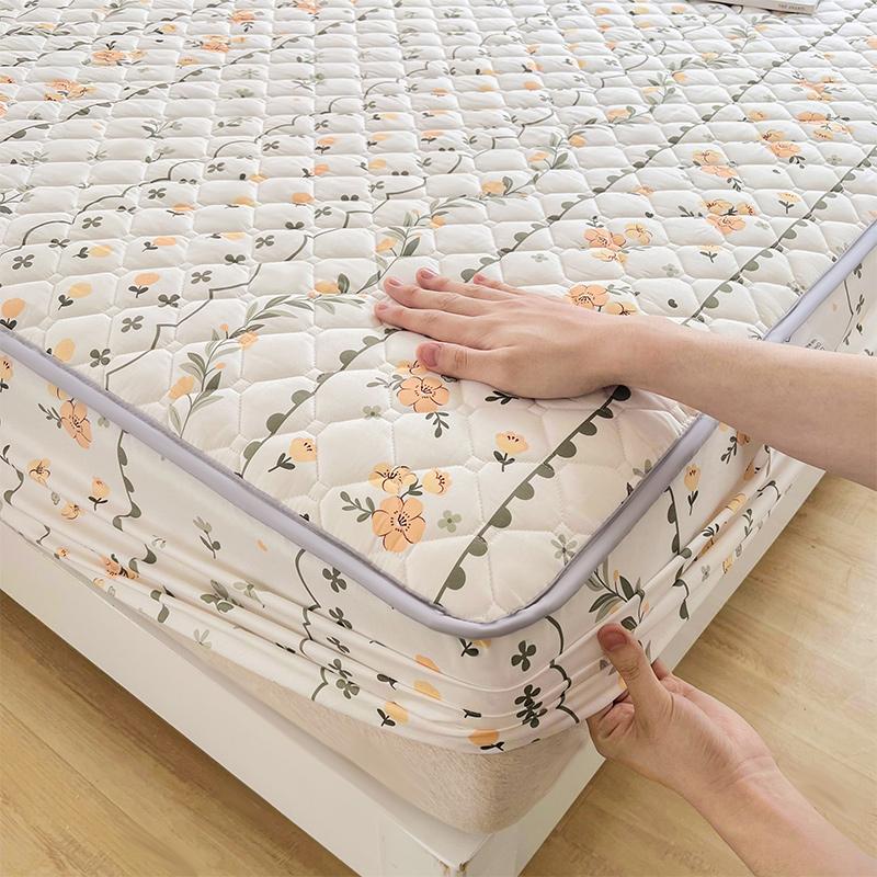 Простыня с цветочным узором, покрывало для кровати размера «queen size», утолщенная простыня, стеганый чехол для матраса, tampa de colchão (Наволочка Нужен заказ)