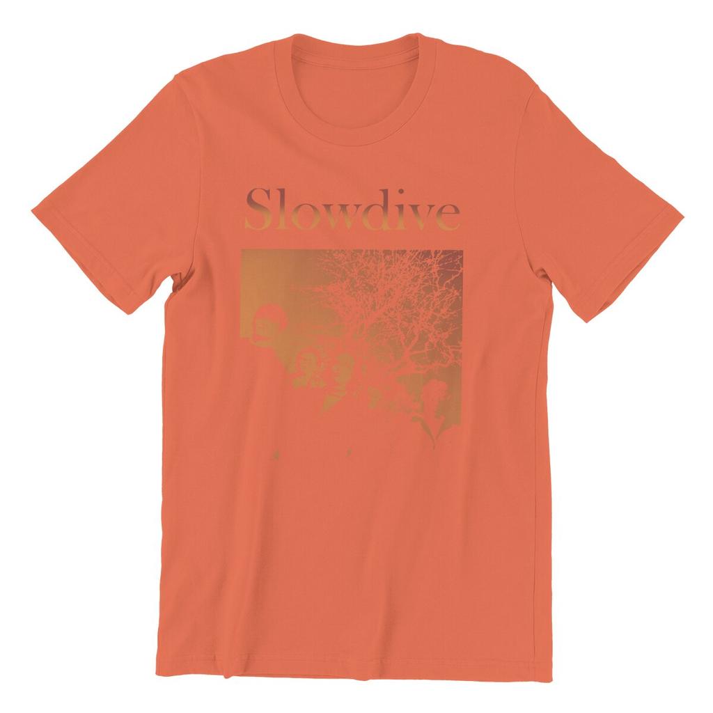 Мужская футболка Slowdive Tour 90-х Хлопковые топы Повседневная футболка с коротким рукавом и круглым вырезом Классические футболки