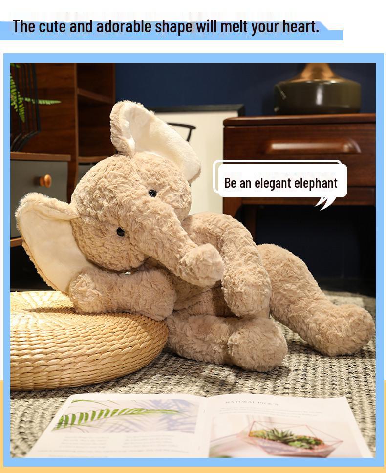 Большая плюшевая игрушка-подушка «Слон» — милая кукла-комфорт для подарка на день рождения ребенка