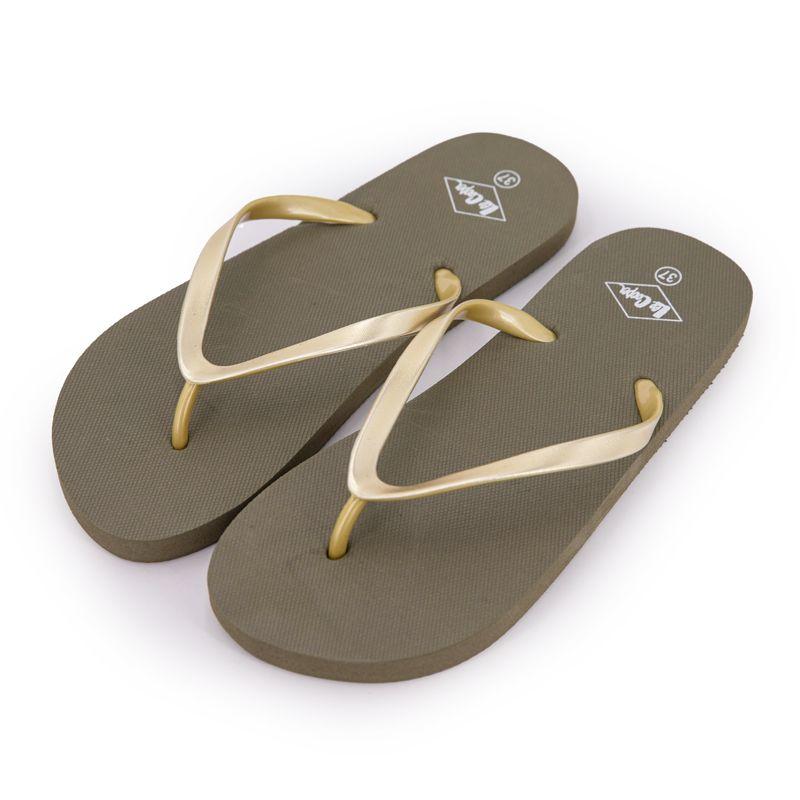 Женские шлепанцы цвета розита золотистый металлик LEE COOPER