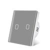 1/2/3Gang Light Touch Switch Tempered Glass Panel Wall EU/UK Switch Easy To Clean Switch