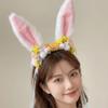 Plush Rabbit Hair Band Tassel Rabbit Ear Hair Ornament Mid-Autumn Festival Headband  Festival