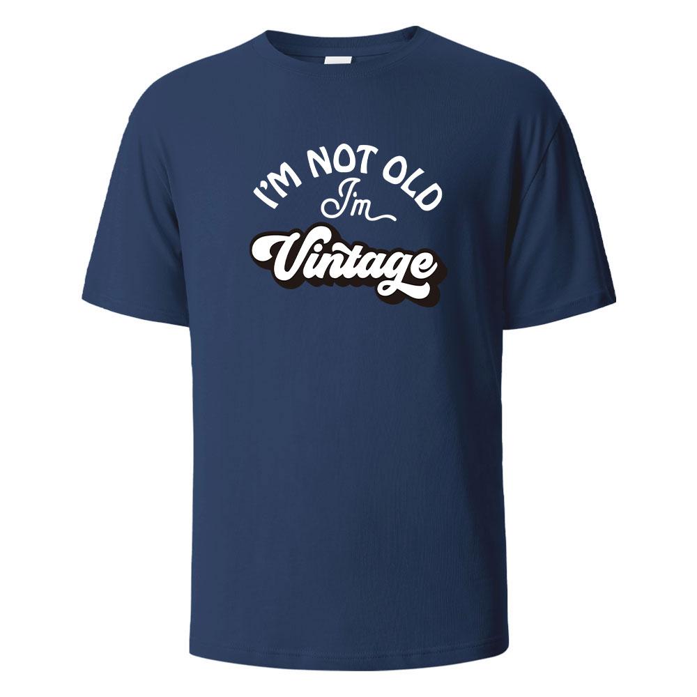 Футболка с принтом «Я не старый», хлопковая, летняя, для мужчин и женщин, 100% хлопок, с круглым вырезом, свободного покроя, с короткими рукавами