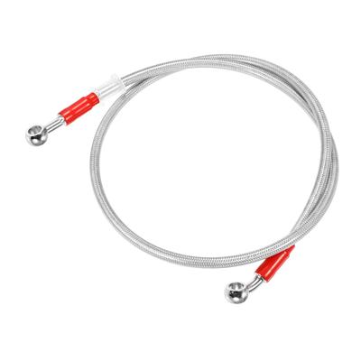 X AUTOHAUX Тормозной шланг для мотоцикла, армированный сеткой, шланг сцепления, армированный сеткой, серебристый, 28°, 95 см