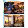 Summer Beach String Lights Plug in, 12FT 20LED UL Listed Connectable Hawaiian Tropical Party Fairy Lights Flamingo Palm Tree Pineapple, Outdoor Theme
