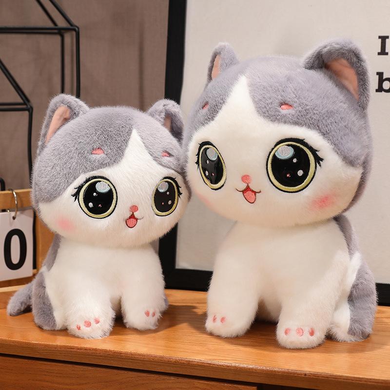 Милый новый котенок плюшевая кукла сидящий котенок симуляция кошки игрушка детская кровать успокаивающая милая кукла
