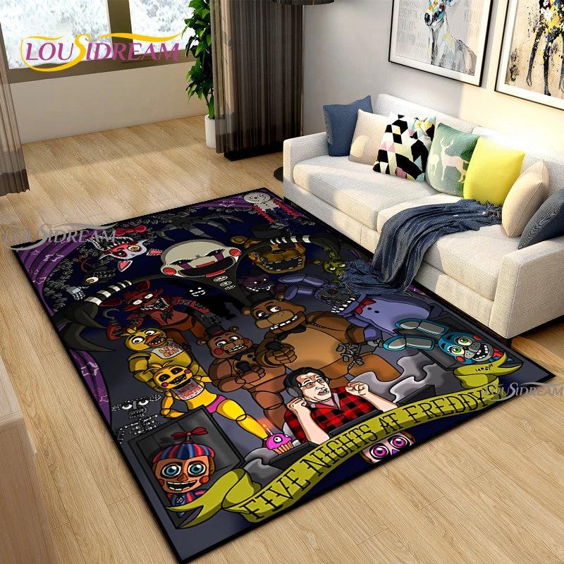 Horror Bear Night Game Carpet for Living Room Bedroom Rug Kitchen Kids Door Unslip Floor Mat Birthday gift photography props Rug