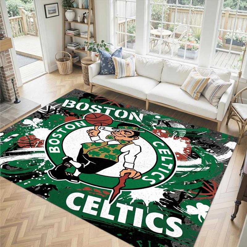 Celtic FC Design Crystal Velvet Carpet Cozy Non?Slip Printed Rug For Bedroom Living Room Entrance
