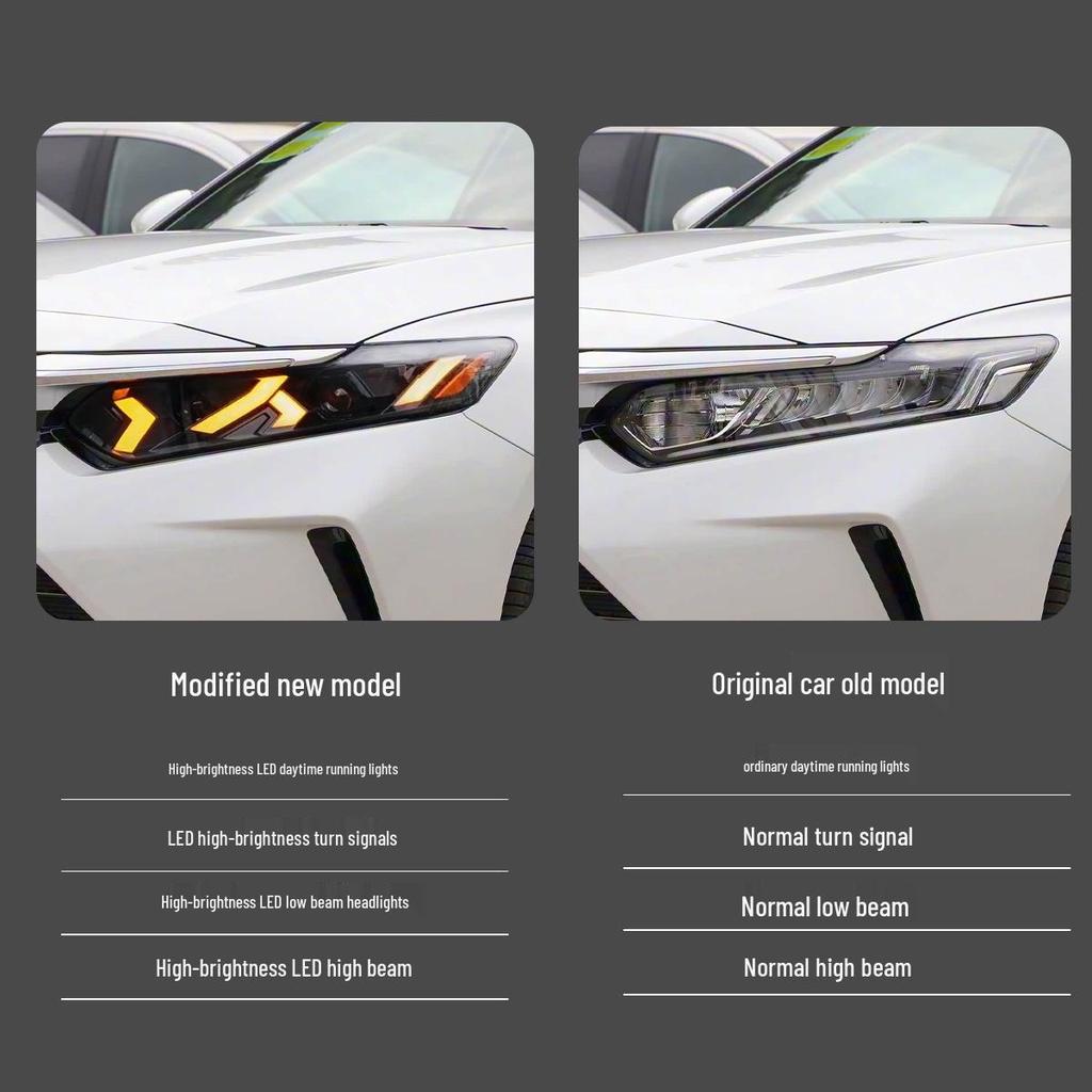 Блок-фара для Honda Inspire 2019-2022: Светодиодные дневные ходовые огни и динамические указатели поворота в стиле Lamborghini