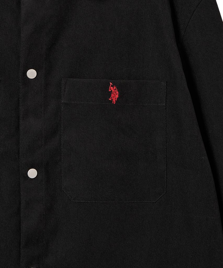 USPOLOASSN Oversized Suede Shirt_Black