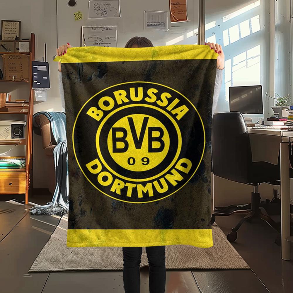 1pc Dortmund Print Flannel Blanket, High quality Comfortable for All Seasons, Home Decor, Warmth and Comfort, Perfect for Christmas Gifts28