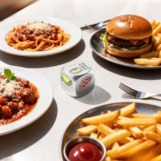 Food Decision Dice 6 Sides Fast Food Chinese Sushi Mexican Steakhouse Italian Dinner Decider Dice Date Couple Valentine's Day Gifts